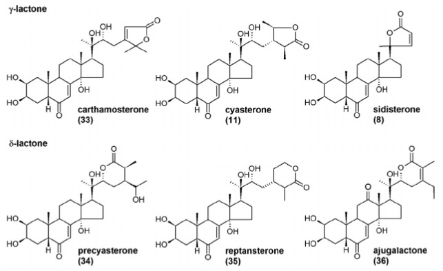 Wzory chemiczne ecdysteroidów