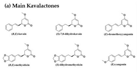 Wzory chemiczne kavalaktonów